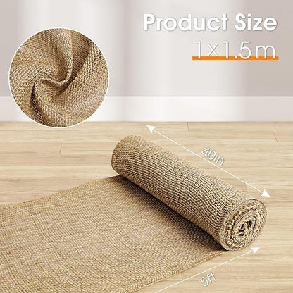 Gardening Burlap Roll - Multipurpose Natural Burlap Fabric (40 Inch x 60 inch)