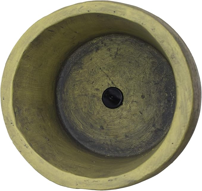 Christopher Knight Home Jorine Lightweight Concrete Planter, Cast Stone Planter, Moai Design Urn, Tall Plant Pot, Easter Island Garden Pot with Drainage Hole for Backyard Hall Garden, Antique Green