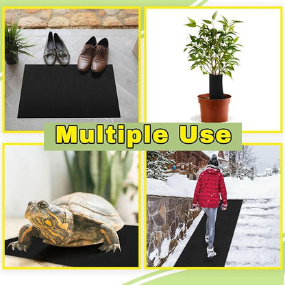 2 Rolls 16x80 Inch Felt Liner Roll Fabric Planter Natural Coconut Non Woven Black Liner Sheets Plant Potting for Garden Planters Flower Basket Animal Pets