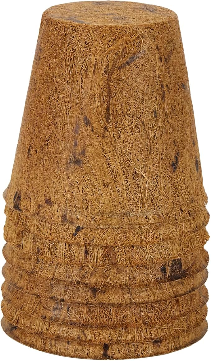 The HC Companies 8-Pack of 3 Fiber Grow Pots in Brown Color (RZR0300)