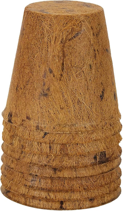The HC Companies 8-Pack of 3 Fiber Grow Pots in Brown Color (RZR0300)