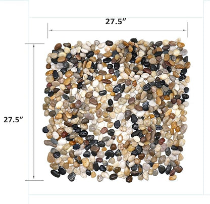 Rocks for Plants. Mixed Color Polished Decorative Pebbles. 0.5 to 1 Inch 18 lbs. for Garden, Landscaping, Indoor, Vase fillers, Crafting, Succulents, pots, Plants