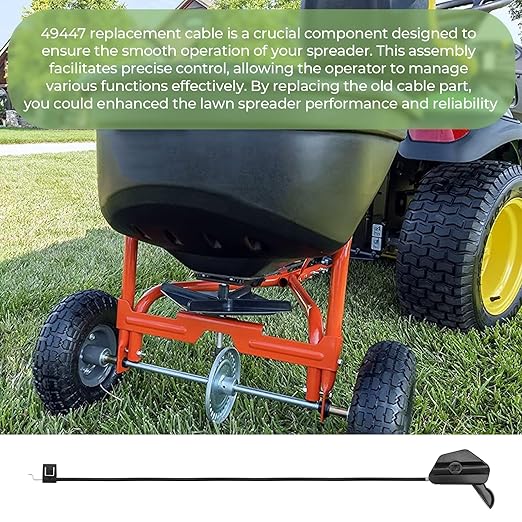 49447 Lawn Spreader Control Cable Replacement for Agri-Fab Fertilizer Spreader Parts 45-0315 45-03151 45-0388 45-03881 45-03882-KD 45-0409 45-04091 45-0460,Cable Replaces 47999 AF-49447 AF49447