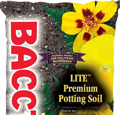 Michigan Peat 1440 Baccto Lite Premium Potting Soil for Indoor Outdoor Gardening, Seed Starting, Propagation, and More, 40 Quart Bag