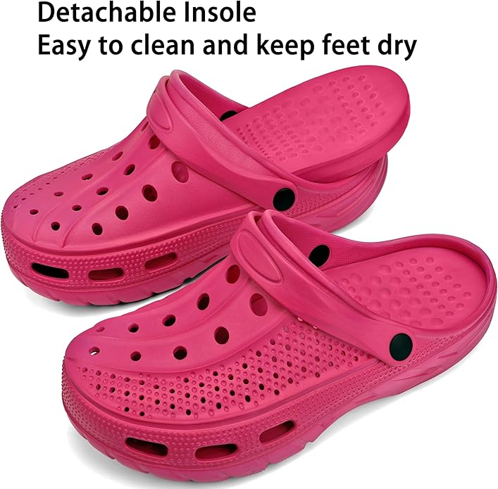 Women Men Orthopedic Clogs Arch Support Garden Shoes Sandals Slippers with Plantar Fasciitis Insoles