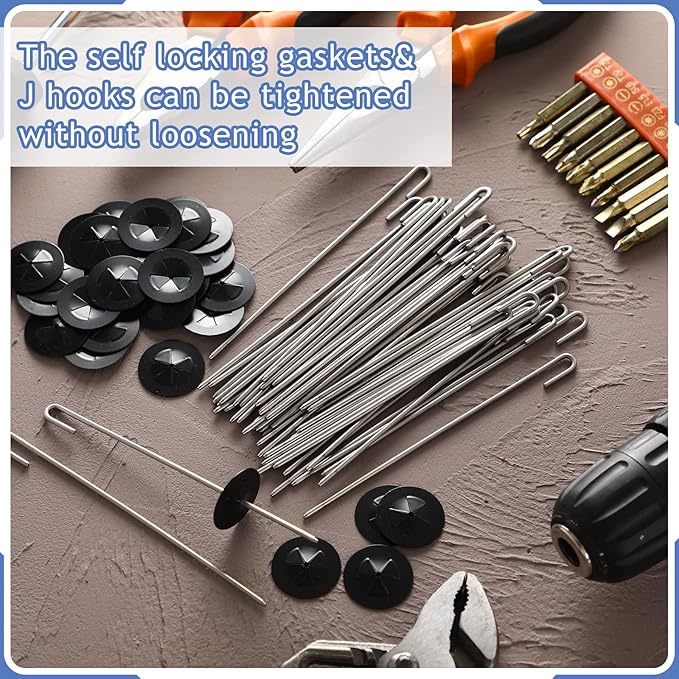 Solar Panel Guard Clips Animal Guard Fastener Animal Roll Kit Stainless Steel Fastener Clips for Solar Panel Bird Wire Pigeon Fence(100 Packs,25 mm)