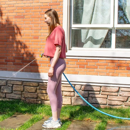 Fevone Kink Free Garden Hose 12 ft, All Weather Flexible, Heavy-Duty & Durable, Leak-Free Connection