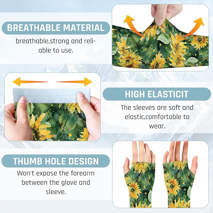 Gardening Sleeves for Women Farm Sun Protection Thorn Proof Cooling Arm Sleeves to Cover Arms for Garden Sports