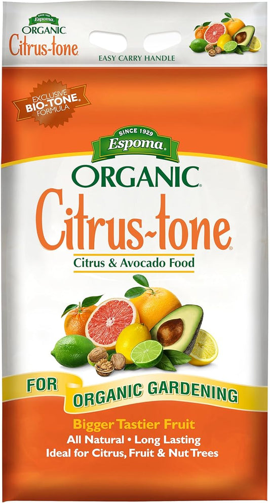 Espoma Organic Citrus-Tone 5-2-6 Natural & Organic Fertilizer and Plant Food for All Citrus, Fruit, Nut & Avocado Trees; 18 lb. Bag. Promotes Vigorous Growth & Abundant Fruit - 2 Pack