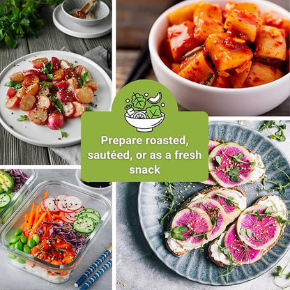 Sow Right Seeds - Radish Seed Collection for Planting - Champion, Watermelon, French Breakfast, Easter Egg Mix, and Minowase Daikon Varieties, Non-GMO Heirloom Seed to Plant Home Vegetable Garden