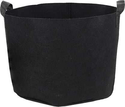 Sunnydaze 10-Pack of 7-Gallon Garden Grow Bags for Vegetables - Black 300 GSM Non-Woven Polypropylene Felt Fabric Flower Pots and Planters with Handles - Gardening Containers