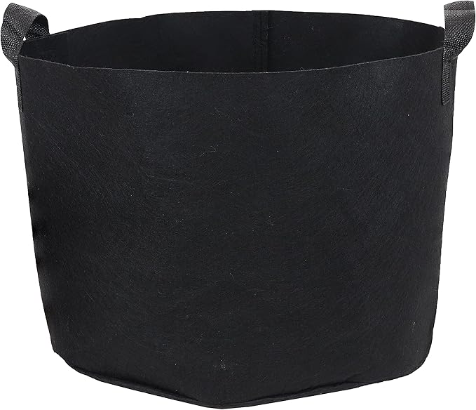 Sunnydaze 10-Pack of 7-Gallon Garden Grow Bags for Vegetables - Black 300 GSM Non-Woven Polypropylene Felt Fabric Flower Pots and Planters with Handles - Gardening Containers