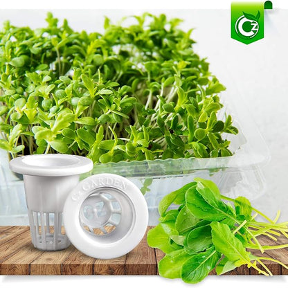 100 Pack - 1 inch Net Pots Cz All Star Round Heavy Duty Cups Wide Lip Design - Hydroponics Slotted Mesh
