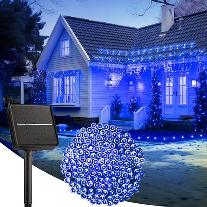 Brightown 100LED Solar String Lights Outdoor, Solar Powered Lights IP65 Waterproof for Party Garden Yard Home Holiday Tree Decoration Lighting (Blue, 100LED-1PACK)