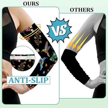 Garden Sleeves for Women Boho Gardening Sleeves with Thumb Holes UV Sun Protection Arm Sleeves for Women