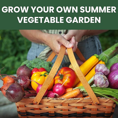Summer Garden Seeds | 20 Individual Packs | 2026 Season | Non-GMO | Tomatoes, Squash, Melon, Herbs & More! | for Planting Indoor & Outdoor | by Family Sown