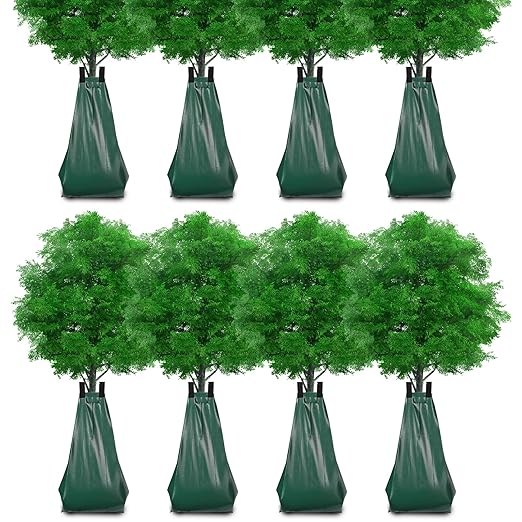 Tree Watering Bags 20 Gallon – Slow Release Drip Irrigation for Trees, PVC Tree Watering Bag for New & Established Trees, Deep Watering in 5–8 Hours, Ideal for Fruit Trees & Young Saplings (5 Pack)