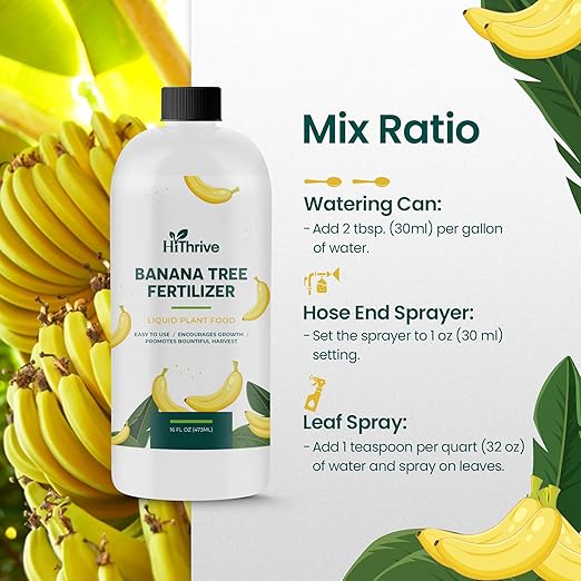 16oz Plant Food for Banana Trees Live Plants - Makes 16 Gallons of Banana Tree Fertilizer for Fruit Trees Live Plants - Promotes Lush Growth, Strong Roots, Abundant Harvest & Sweet Fruits
