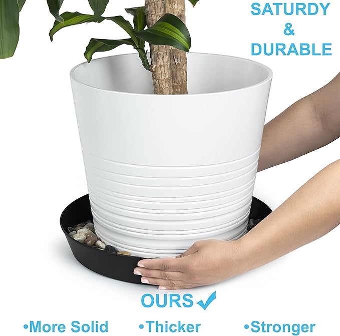 18inch Saucer Black Polypropylene for Indoor and Outdoor Plant