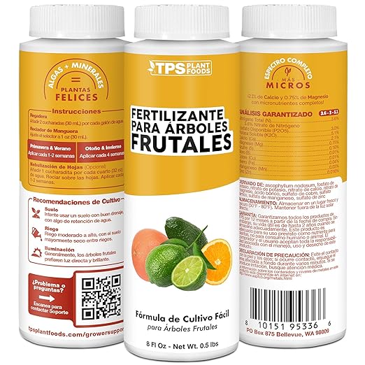Fertilizante para Árboles Frutales, Complete Liquid Fruit Tree Plant Food, 8 oz (250mL)