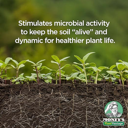 Monty’s Premium Liquid Soil Conditioner with Humic Acid, Organic Amendment for All Soil Types, Increases Moisture Retention & Nutrient Uptake, Enhances Health & Microbial Activity - 1Gal