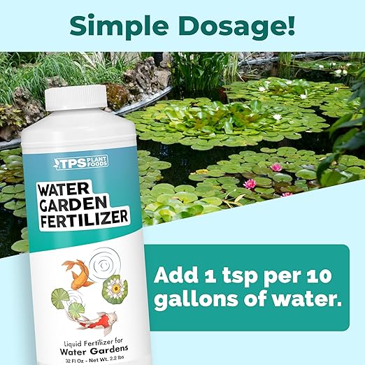 Water Garden Fertilizer, Complete Liquid Water Garden Plant Food, 32 oz (1 Quart)