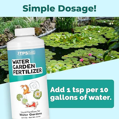 Water Garden Fertilizer, Complete Liquid Water Garden Plant Food, 32 oz (1 Quart)