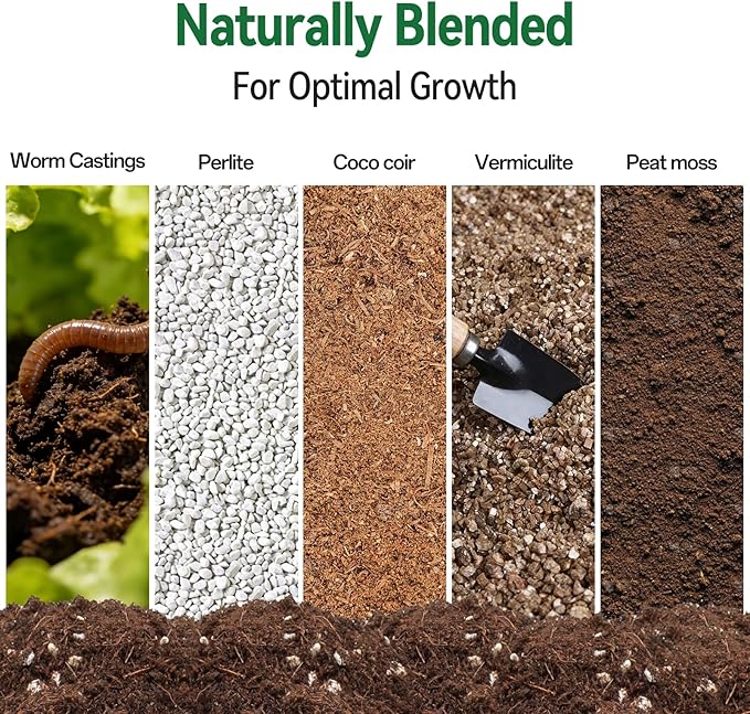 Zeedix Potting Soil Mix for Indoor Houseplant, Include Perlite, Compost, Peat Moss, Coco Coir and Vermiculite, Well Draining Potting Mix, Promote Healthy Root Development and Faster Plant Growth, 6qt