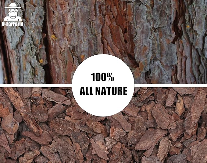 Orchid Bark for Plants, Organic Pine Bark for Proper Root Development for Phalaenopsis, Cattleyas, Dendrobiums, Oncidiums, Paphiopedilums and More(4qt, Small(4-8mm))