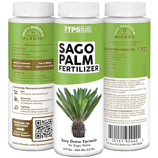 Sago Palm Fertilizer, Complete Liquid Sago Palm Plant Food, 8 oz (250mL)