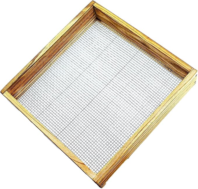 Dirt Sifter Screen - Handheld Garden Sifter | Compost Soil Screen Sifter, Solid Wooden Gravel Sifter, Soil Sieve Dirt Strainer for Compost Dirt Potting Soil Sifting Gravels Peat Moss Bonsai Tool