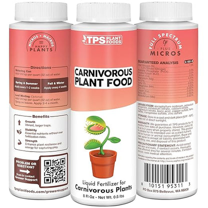 Carnivorous Plant Fertilizer, Complete Liquid Plant Food for All Carnivorous Plants, 8 oz (250mL)