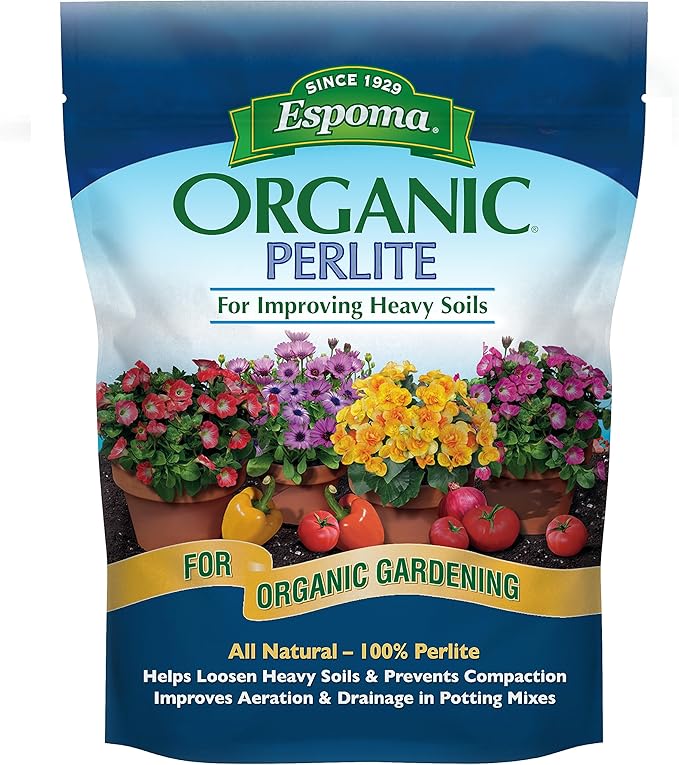 Espoma Organic Perlite; All Natural and Approved for Organic Gardening. Helps Loosen and Aerate Heavy Soils, Prevent Compaction & Promotes Root Growth – Pack of 3