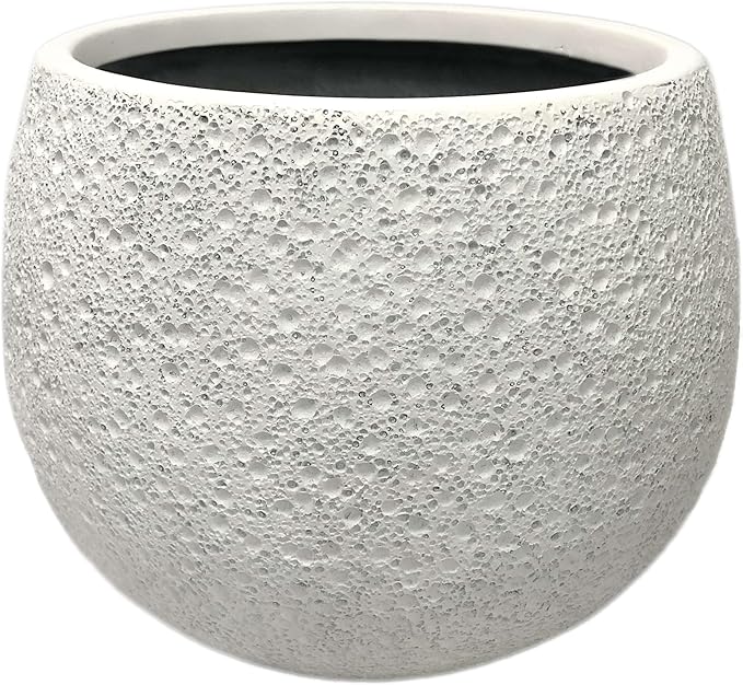Moon Shaped Resin Planter Pot, Unique Celestial Garden Planter, Indoor/Outdoor Plant Pot for Flowers, Succulents, Patio & Yard Decor