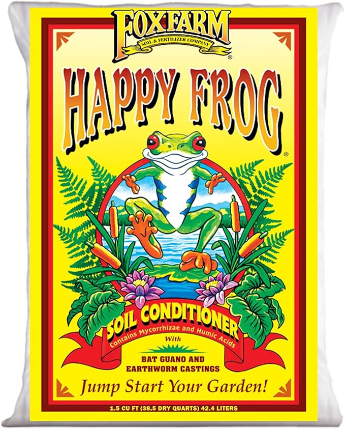 FoxFarm Happy Frog Soil Conditioner, 1.5cu ft - Contains Mycorrhizae and Humic Acids - Increases Root Efficiency and Micronutrient Uptake, Use on All New Plantings