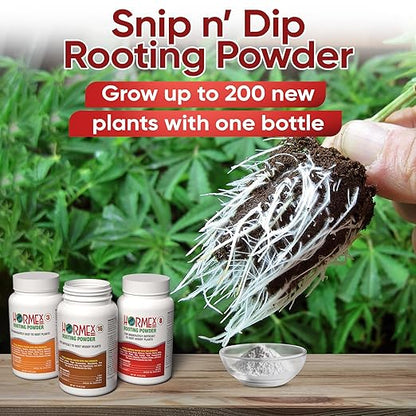 Hormex Rooting Powder Combo #3, 8, 16 (0.30-1.6 IBA) for Common Home Garden Plants to Difficult Hardwood - Root Powder, Root Stimulator for Plants, Rooting Hormone for Cuttings, Cloning & Propagation