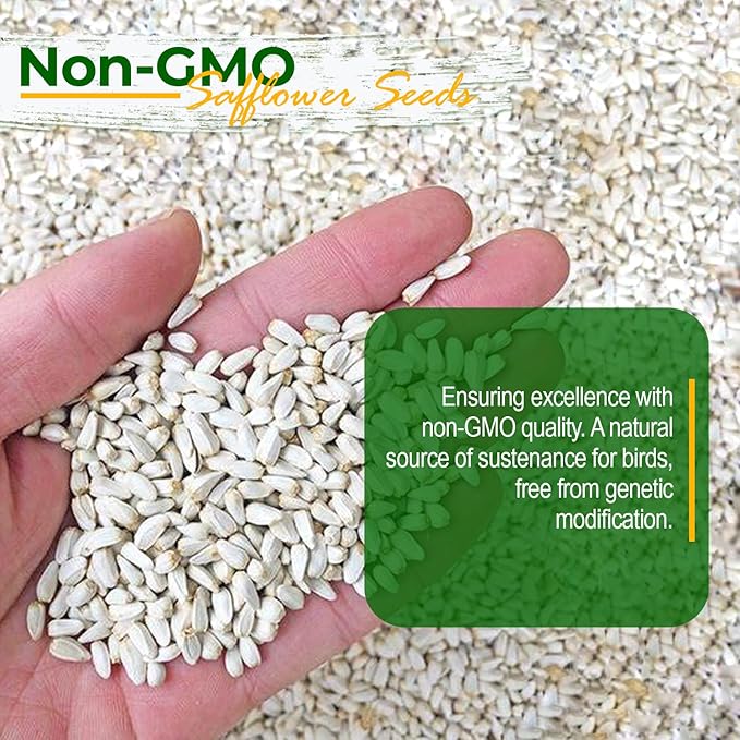 Old Potters Wildlife Safflower Seed for Wildlife Bird Feeding, Non-GMO and USA Small Farm Grown, 6 lbs