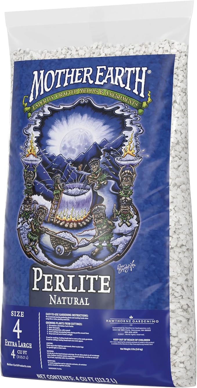 Mother Earth Perlite Natural, Size 4 Extra Large, 4 cu. ft.