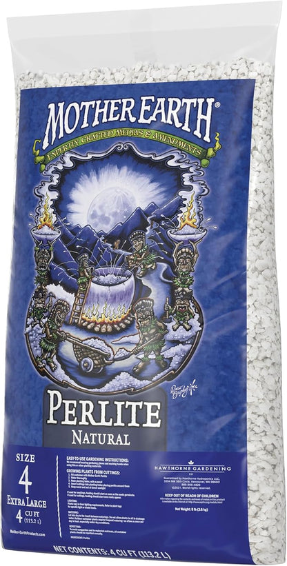 Mother Earth Perlite Natural, Size 4 Extra Large, 4 cu. ft.