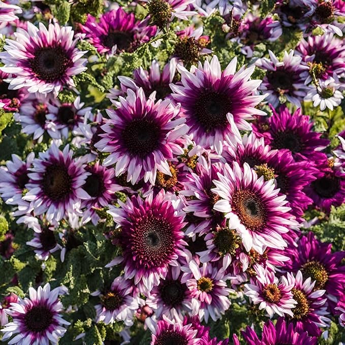 100 Seeds for a Unique Garden - Rare Strawberry Pink Sunflowers (Heirloom Hybrid, Non-GMO) for Butterfly Attraction
