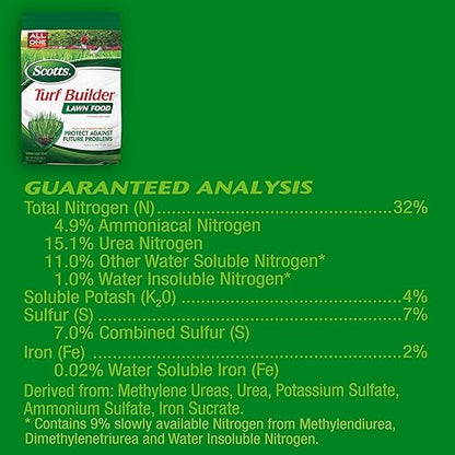 Scotts Turf Builder Lawn Food - Fertilizer for All Grass Types, 5,000 sq. ft., 12.5 lbs.