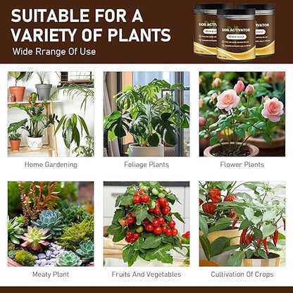 2Pcs Soil Activators, Organic Soil Activators and Plant Fertilizers, Soil Pro Activator, Water-Soluble Formula for Optimal Nutrient Uptake, Promoting Plant Rooting 120g