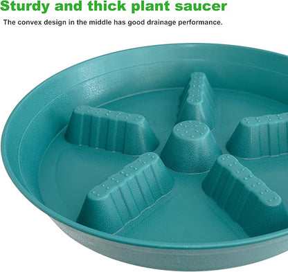 4 Pack Plant Saucer 12 inch, 8 10 14 17 inch, Plant Stand Plastic Plant Saucers for Indoors Outdoor, Heavy Duty Flower Saucers for Potted Plants, Pot Saucers for Plants, Grow Bags Saucers