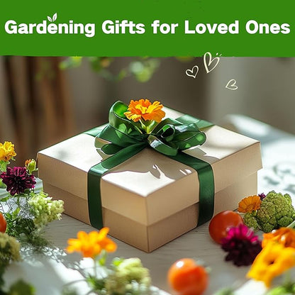 Lush&Dew Save Bees Garden Seed Bank, Gardening Gift for Women Men,16 Varieties Non-GMO Heirloom Pollinator-Friendly Vegetable Flower Seeds Kit, Planting in Raised Beds Outdoors, Milkweed Poppy Lupine
