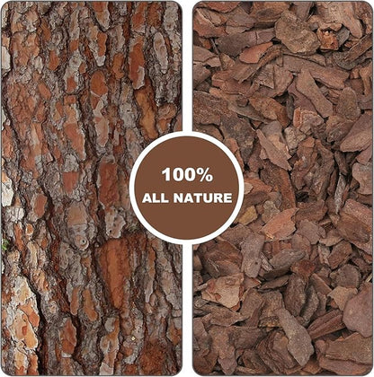 Orchid Bark 1qt, Natural Pine Bark Mulch for Plants, Great for Orchids, Succulents, Cactus, Bonsai, Ideal for Houseplant Mulch