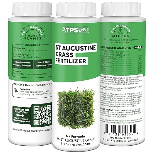 St Augustine Grass Fertilizer, Complete Plant Food for Saint Augustine Grass, Liquid Fertilizer by TPS Plant Foods, 32 oz (1 Quart)