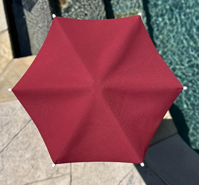 Fixed Plant Shade for Potted Plants 28" x 30" Outdoor Container Sun Shade Cover Premium Fabric Canopy with Fiberglass Frame & Soil Anchor Stripes & Solids Assembly Required