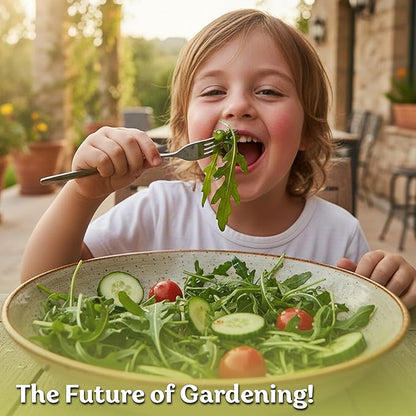 KVITER 2500 Roquette Arugula Seeds (Diplotaxis tenuifolia) - Arugula Fresh Organic & Non GMO Perennial Seed, Wild/Wall Rocket - Heirloom Herb Seeds for Planting in Outdoor & Indoor Garden