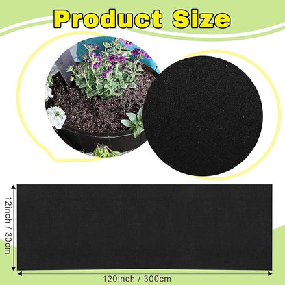 12x120 Inch Non Woven Flower Pot Liner Roll, Felt Planter Liner Roll, Fabric Planter Liners Rolls, Coco Liners Alternative Basket Planters lining for Planters Hanging Basket Window Box (12x120 Inch)