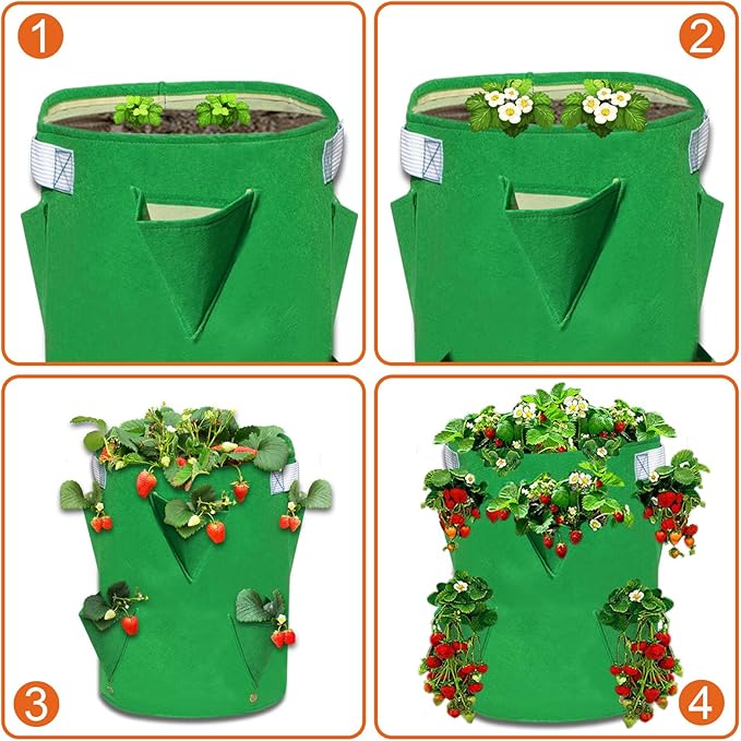 Strong Camel Planter Bag Felt Fabric Garden Planting Bag Grow Strawberry and Herb Plant Tub
